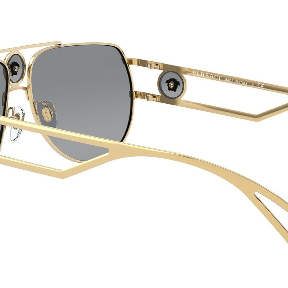 VERSACE VE2225 100287 GOLD GREY LENS SUNGLASSES - Picture 3 of 10